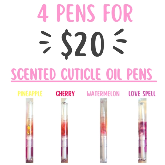 4 Scented Cuticle Oil Pens - Picture 1 of 4
